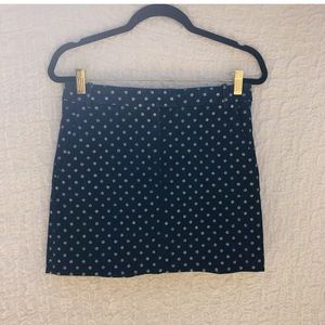NWOT J. Crew Denim Skirt Polka Dot Sz 2 S02826